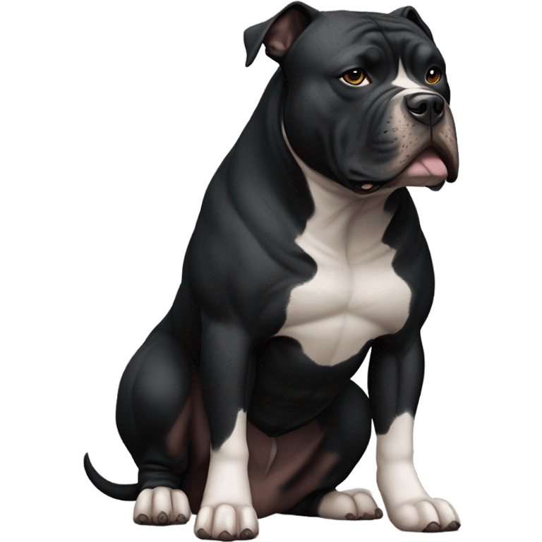 99% Black American Bully emoji