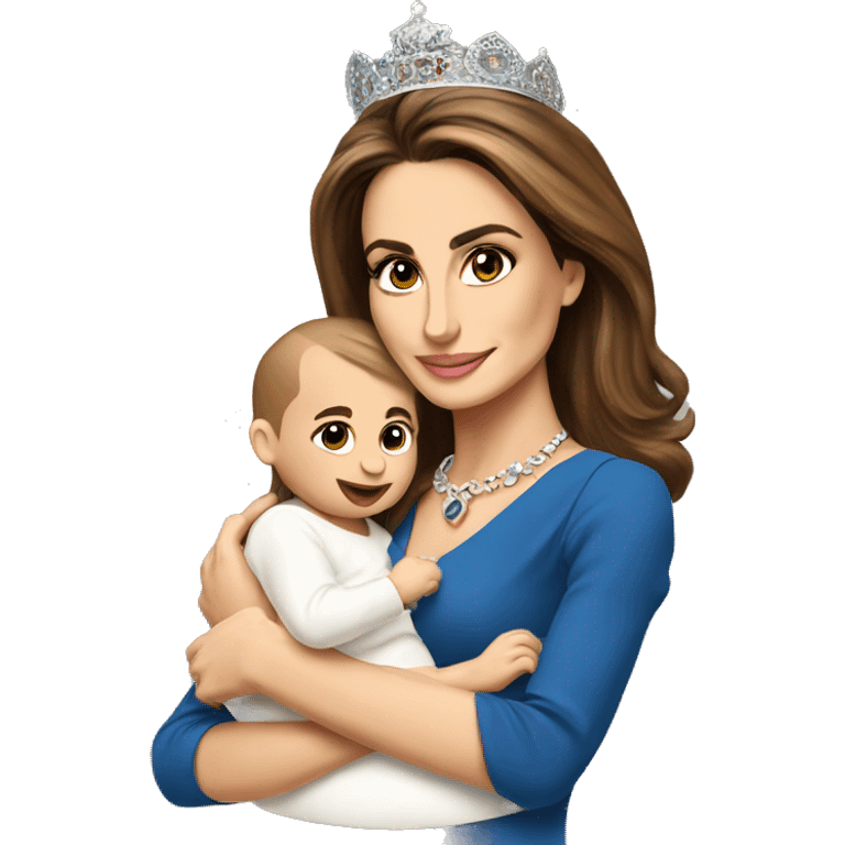 Queen rania holding a baby emoji