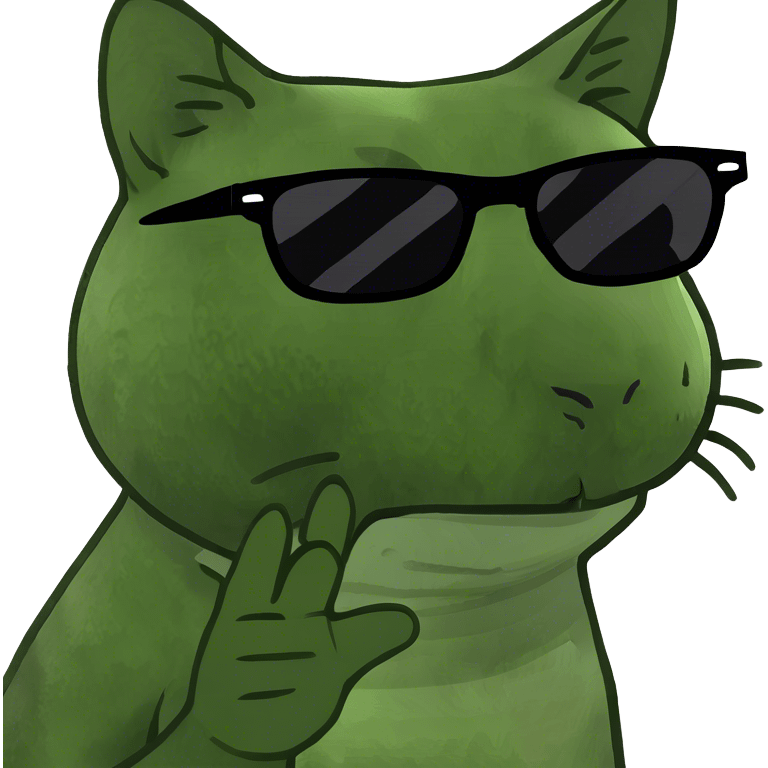 Cat with sunglasses emoji