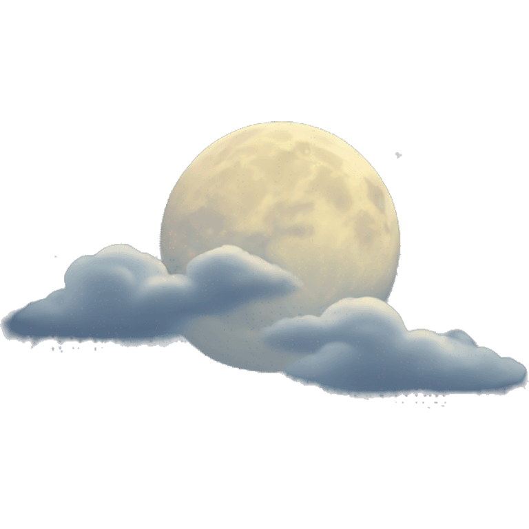 moon on the sky background emoji