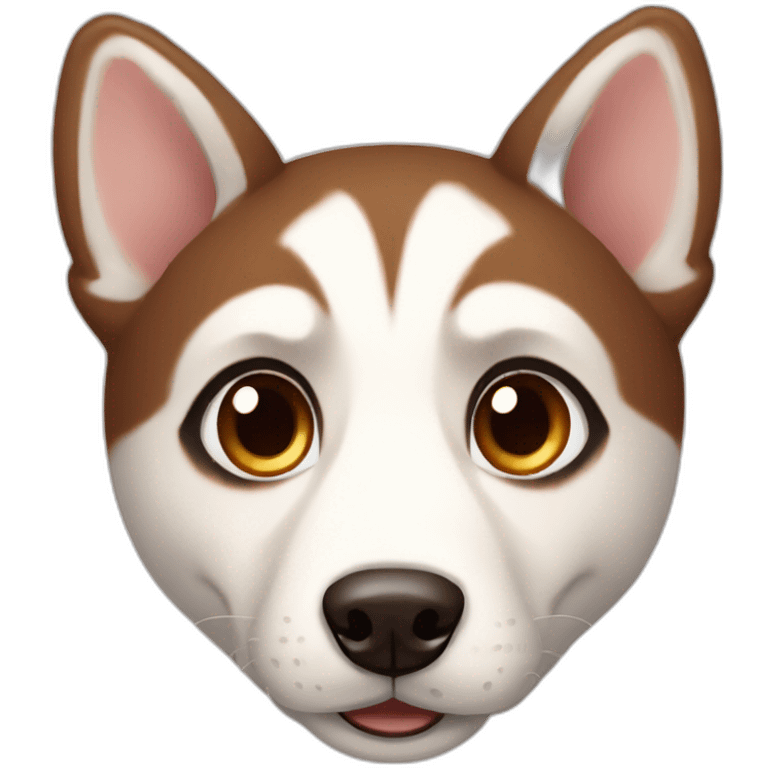 Dog Disney brown with white husky with with eyes emoji