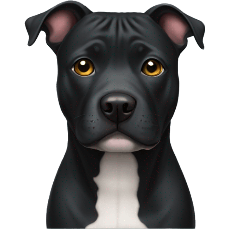 Black staffy  emoji