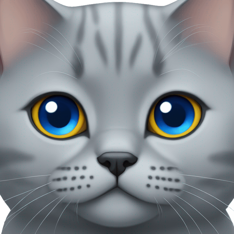 british shorthair with blue eyes emoji