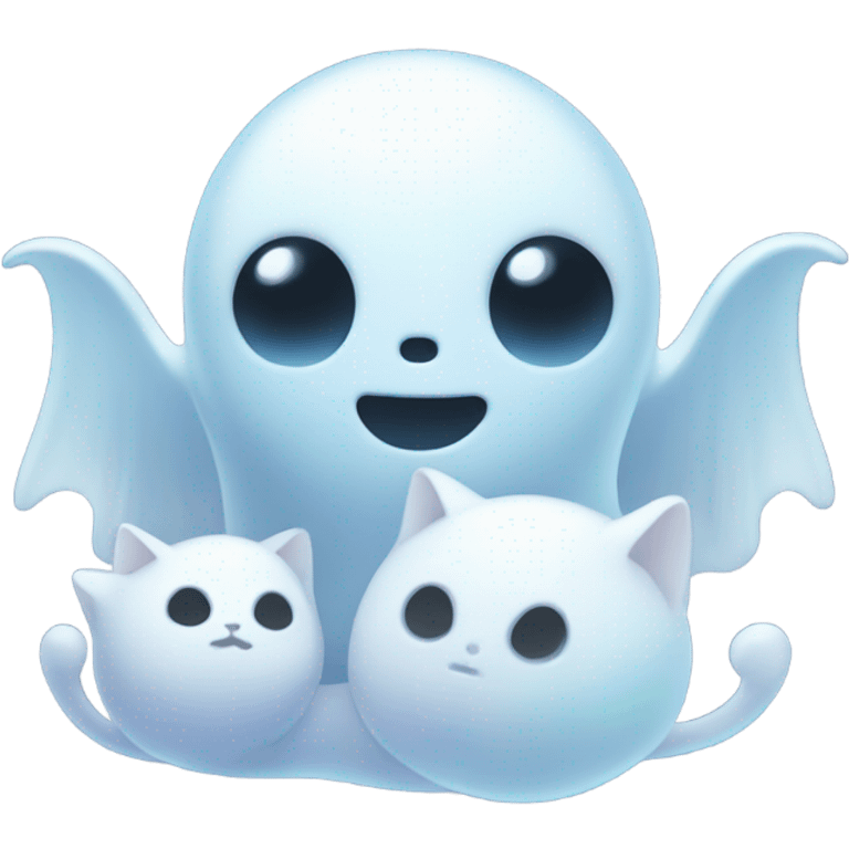 ghost holding ghost cat emoji