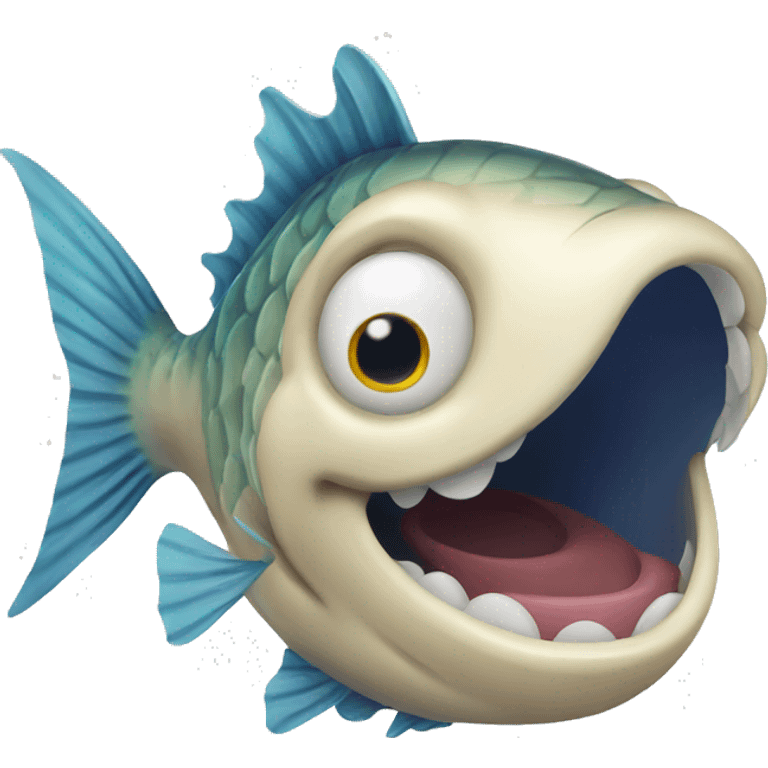 Laughing fish emoji