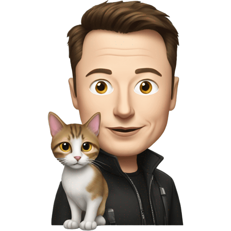 elon musk with a cat emoji