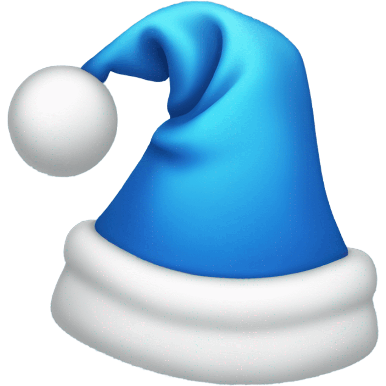 Blue Christmas hat emoji