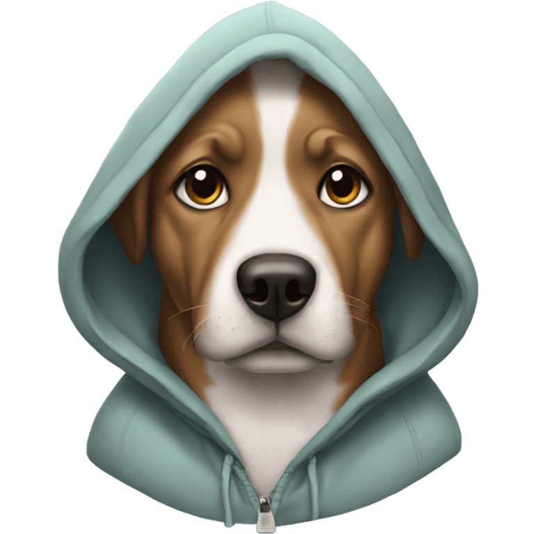 Dog wearing a hoodie  emoji