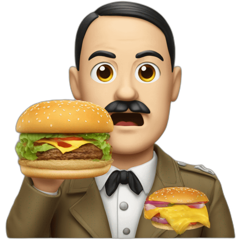 Hitler qui mange un burger emoji