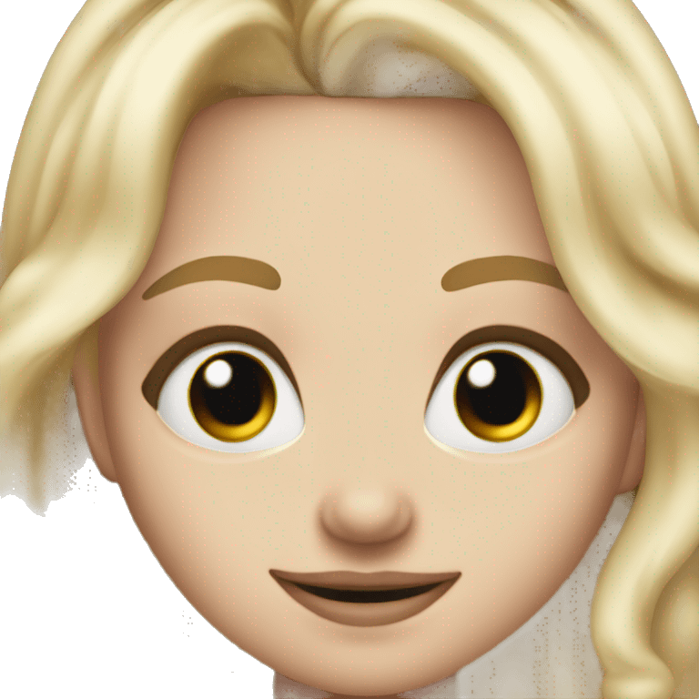 blonde white girl with a nose piercing hoop winking emoji