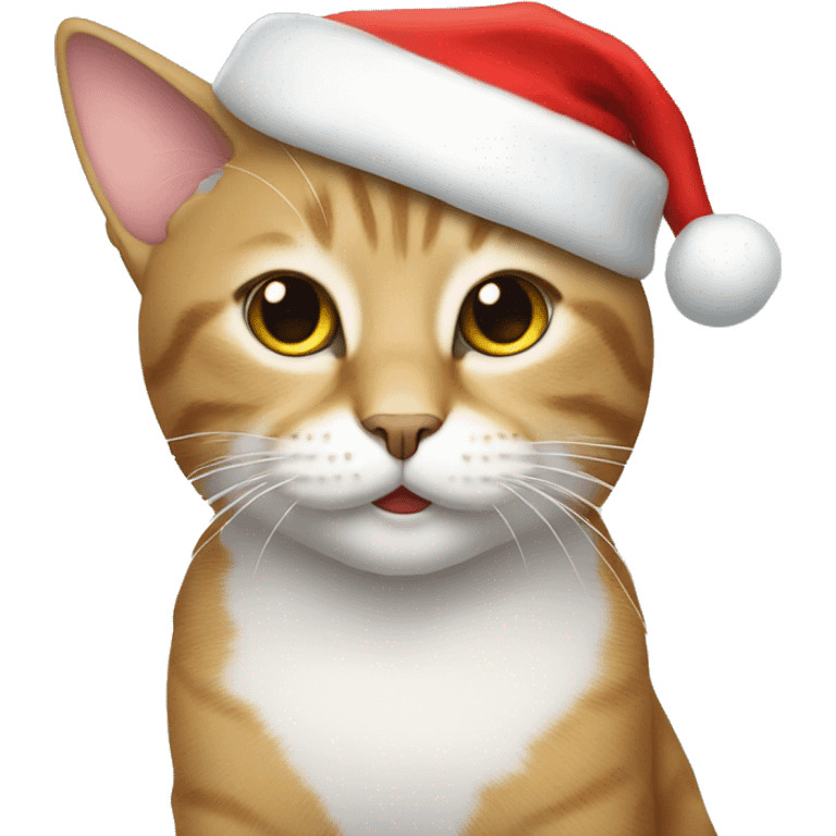 Cat with a Santa hat  emoji