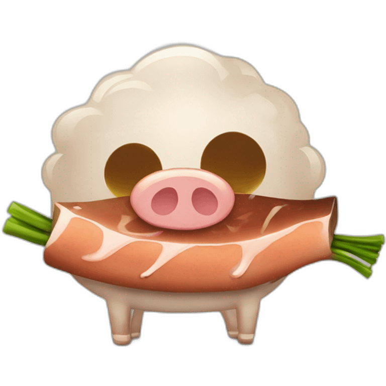 Cerdo haciendo asado emoji