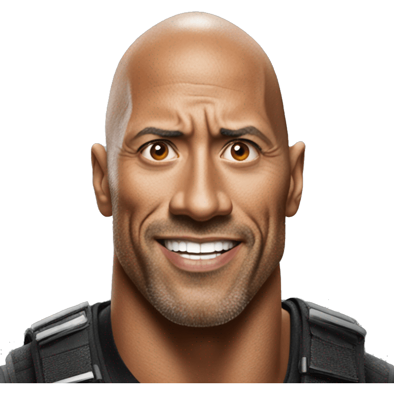 the rock johnson looking weird emoji