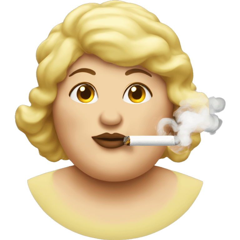 Fat lady that smokes emoji