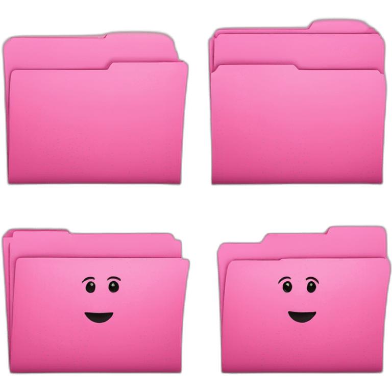 pink paper folders emoji