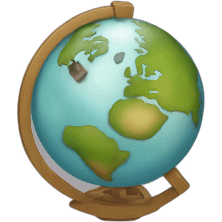 Globe with Jesus in middle emoji