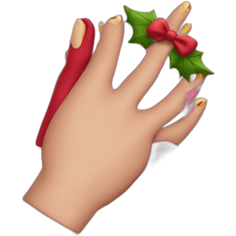 Disney nails Mary Christmas  emoji