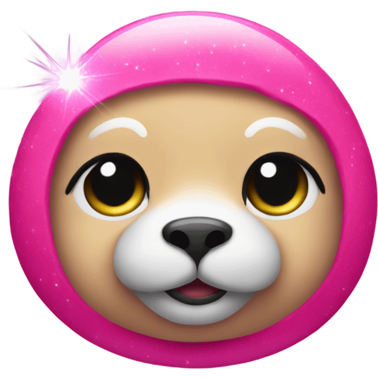 Hot pink Foca with sparkles emoji