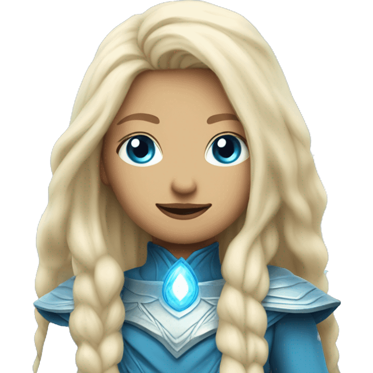 nordic pleiadian with long blonde hair and blue eyes emoji