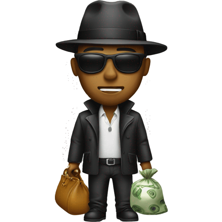 Gangster  with a moneybag emoji