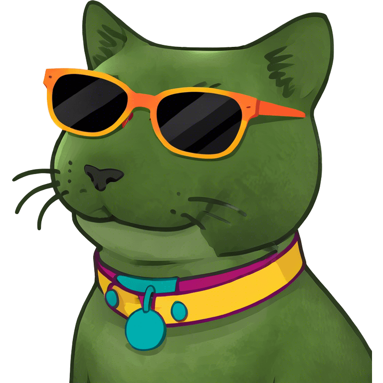 Cat with sunglasses emoji