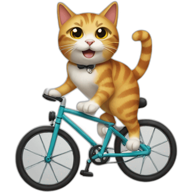 cat on unicycle emoji