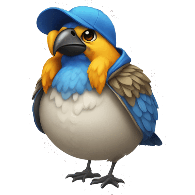 A bird with swag emoji