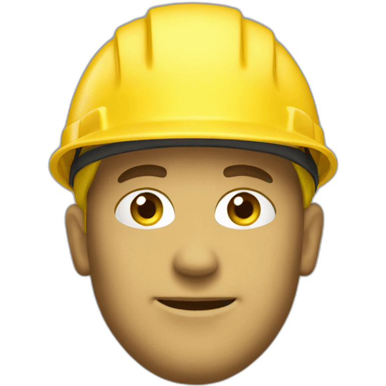 Yellow helmet construction emoji