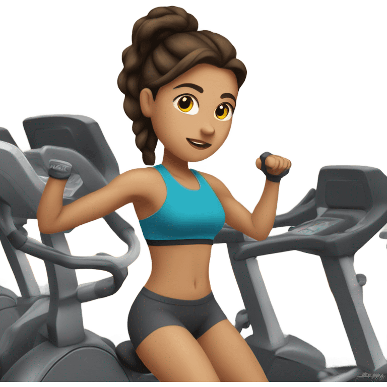 brunette girl gym emoji