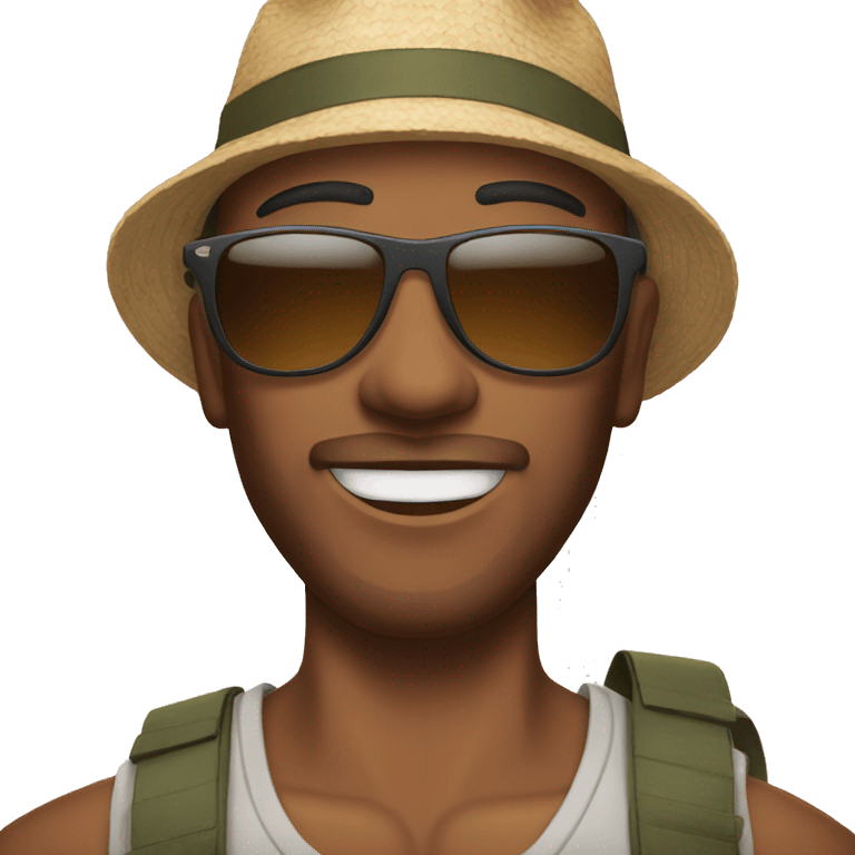 Man wearing sunglasses in the summer emoji