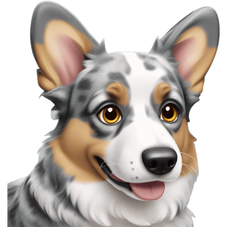 Blue Merle welsh corgi emoji