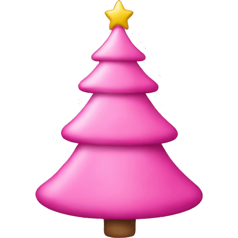 Pink Christmas tree emoji