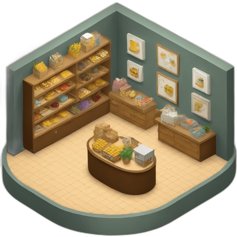 shop interior isometric emoji