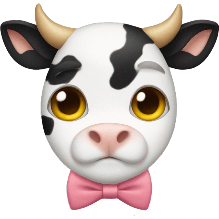 cow with bow tie and cat ears emoji