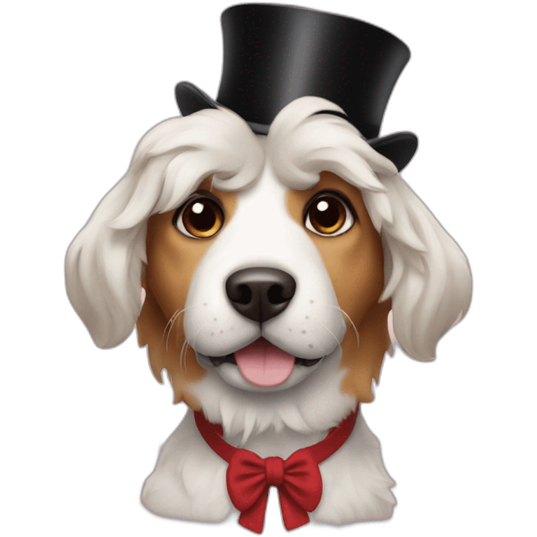 Dog with a top hat emoji