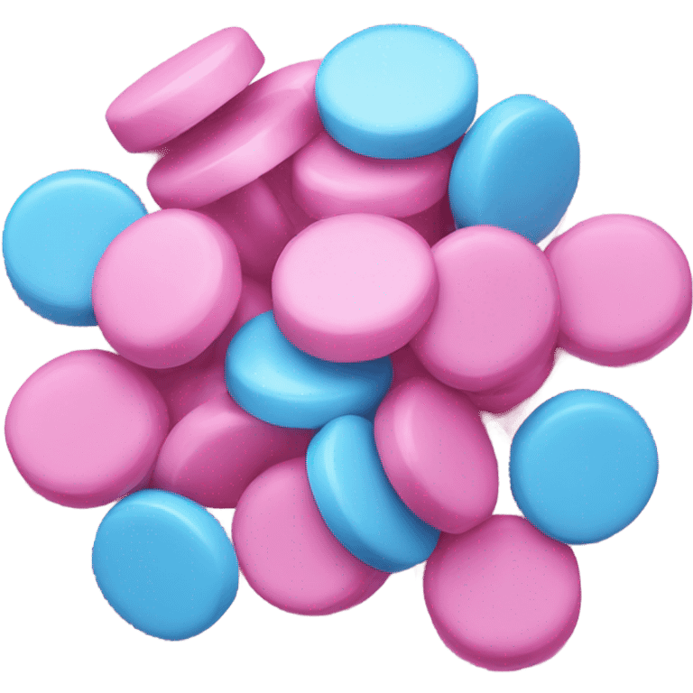 pink and blue bottom candy emoji