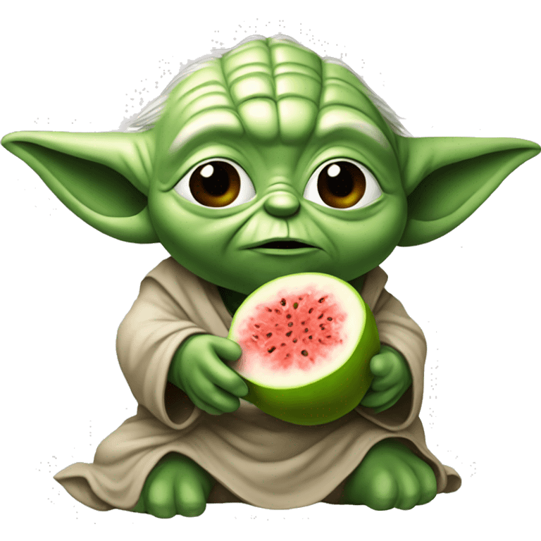 yoda eating guava emoji