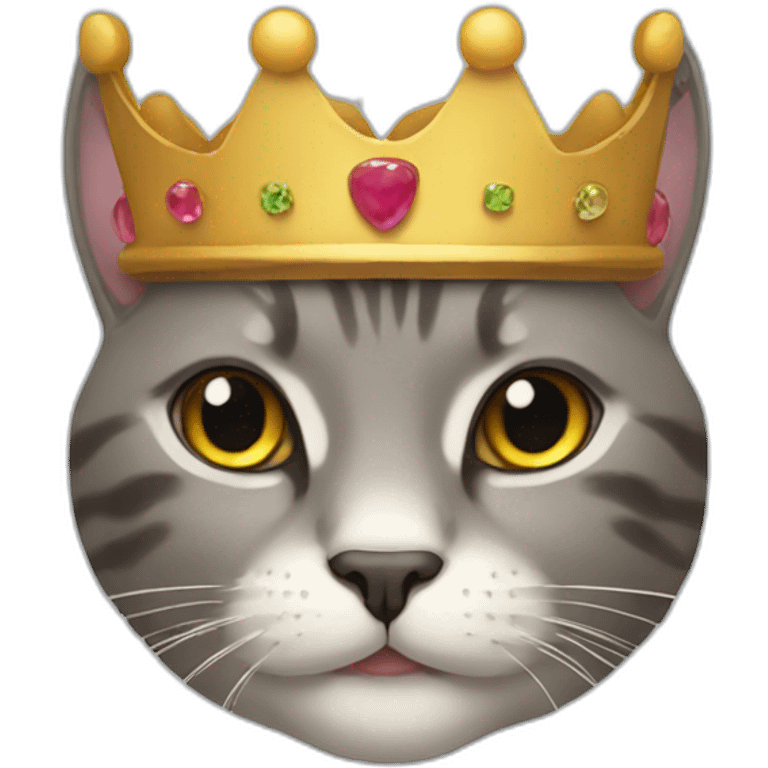 Cat crown emoji