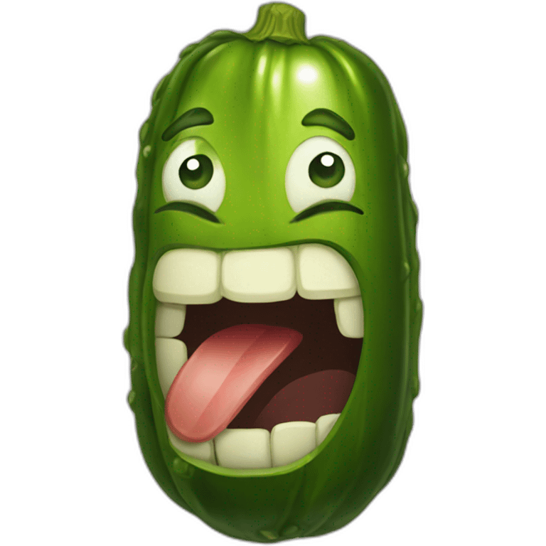 pickle in mouth emoji