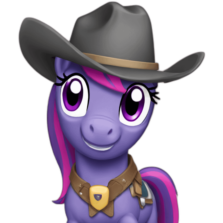 twilight sparkle pony cowboy emoji