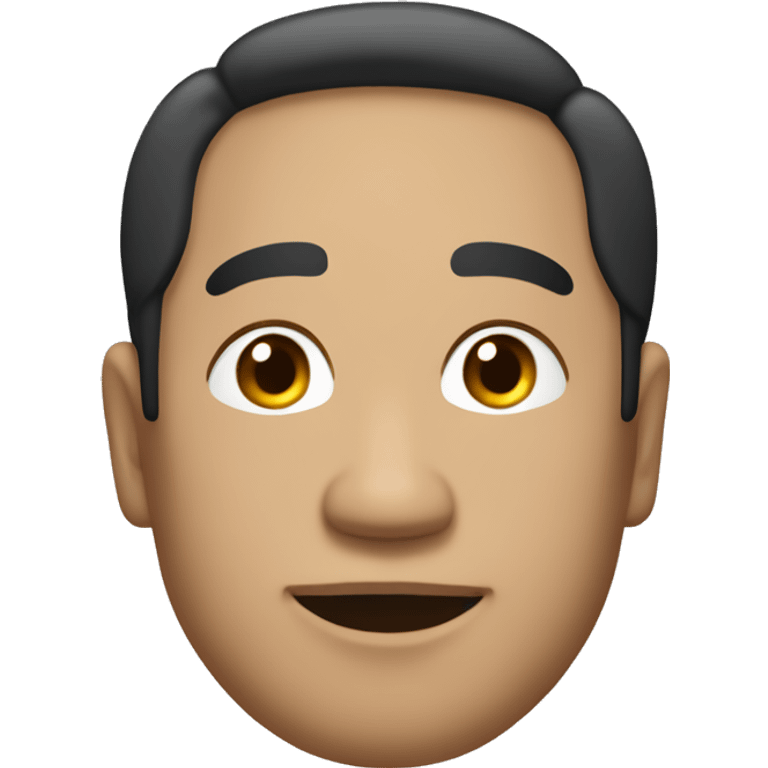 A middle-aged man of Southeast Asian descent with a chubby build, sporting black wavy hair. emoji