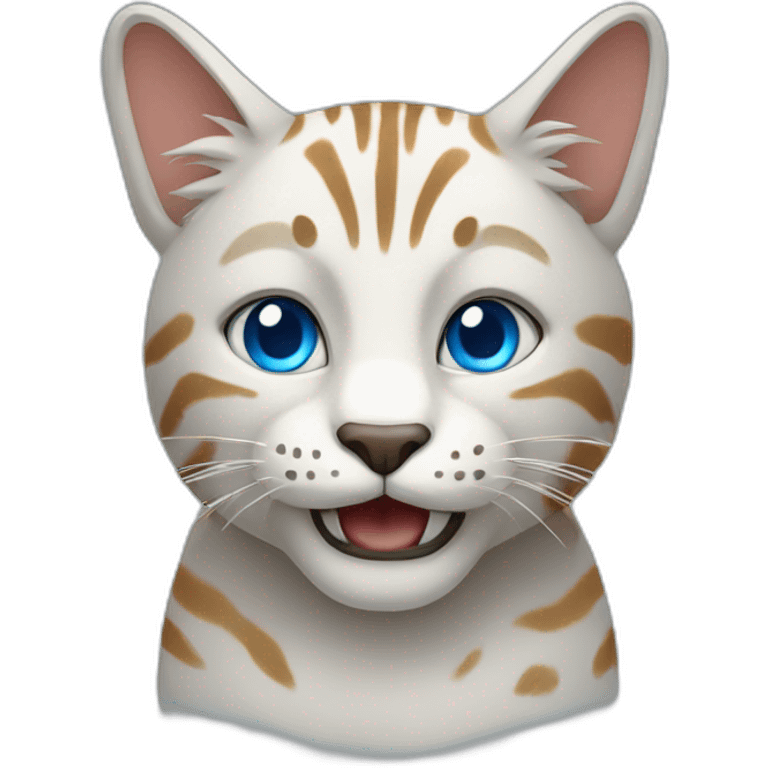 big cat with blue eyes emoji