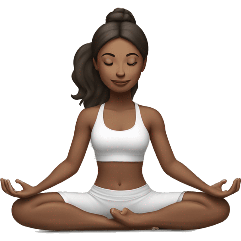 yoga girl brunette emoji