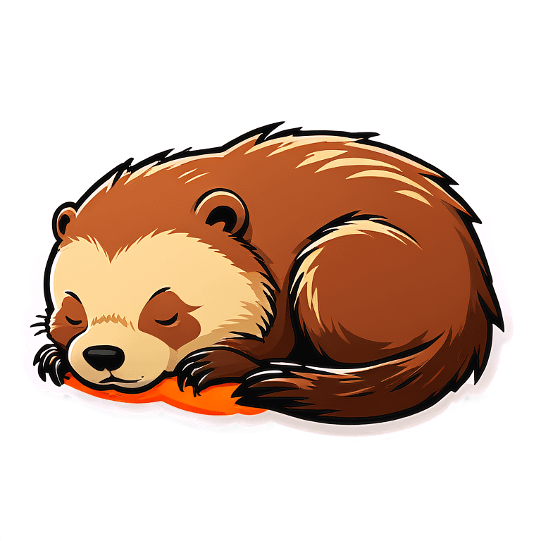 Sleeping beaver emoji