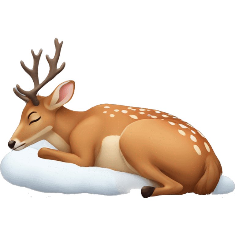 Deer sleeping emoji