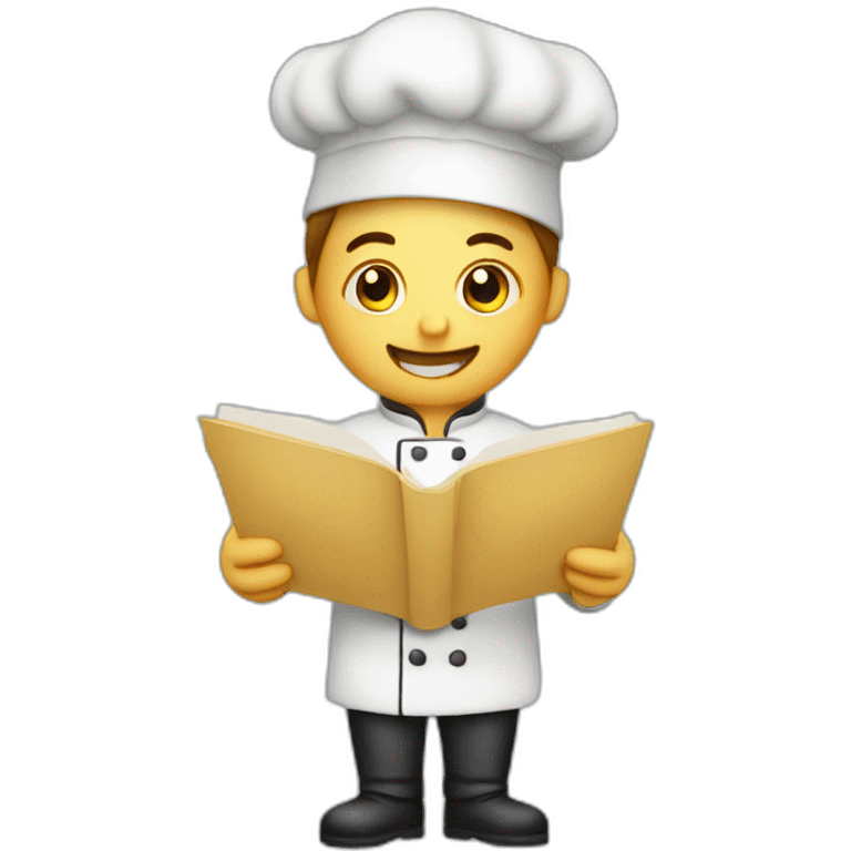 chef reading recipe emoji