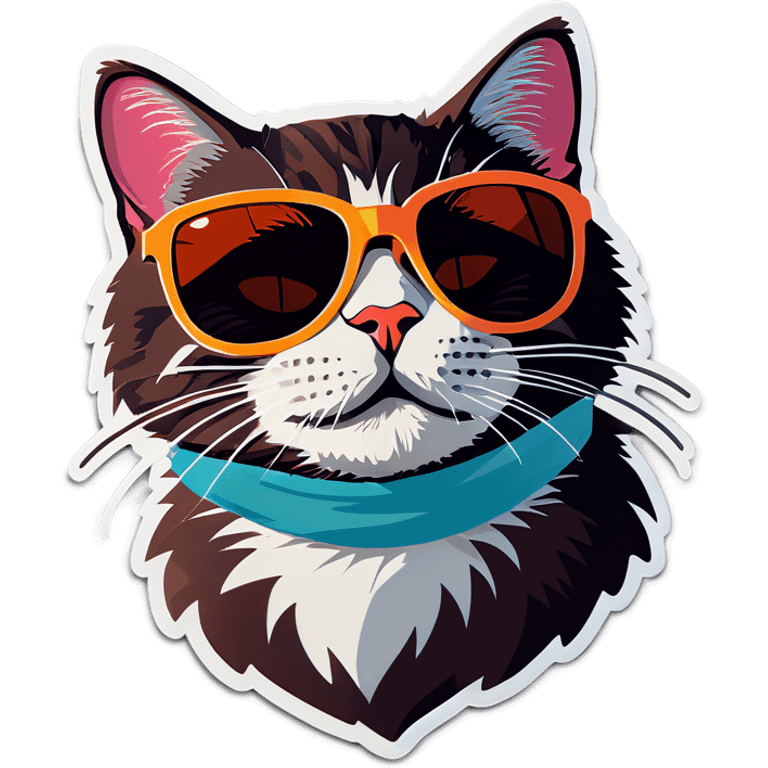 Cat with sunglasses emoji