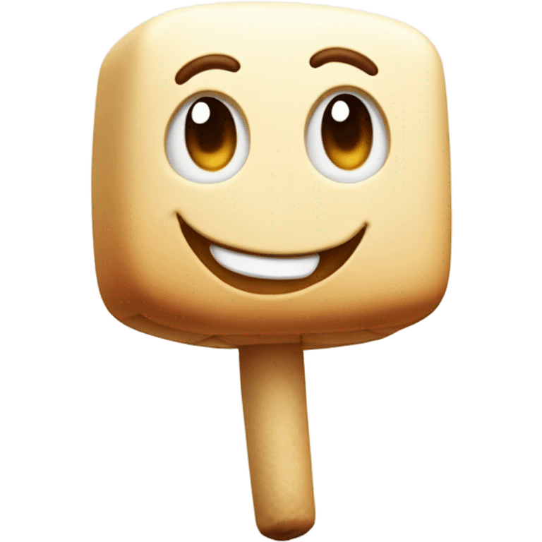 Happy browned marshmallow  emoji