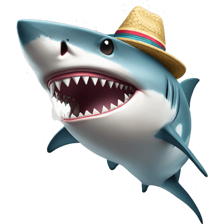 Shark with sombrero emoji