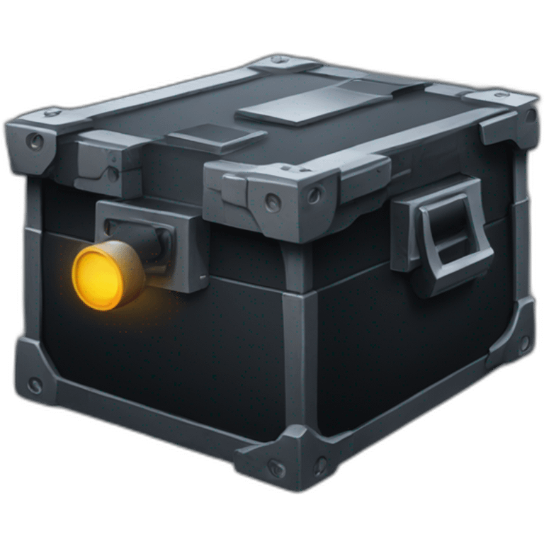 Futuristic Black box full of secretive data emoji